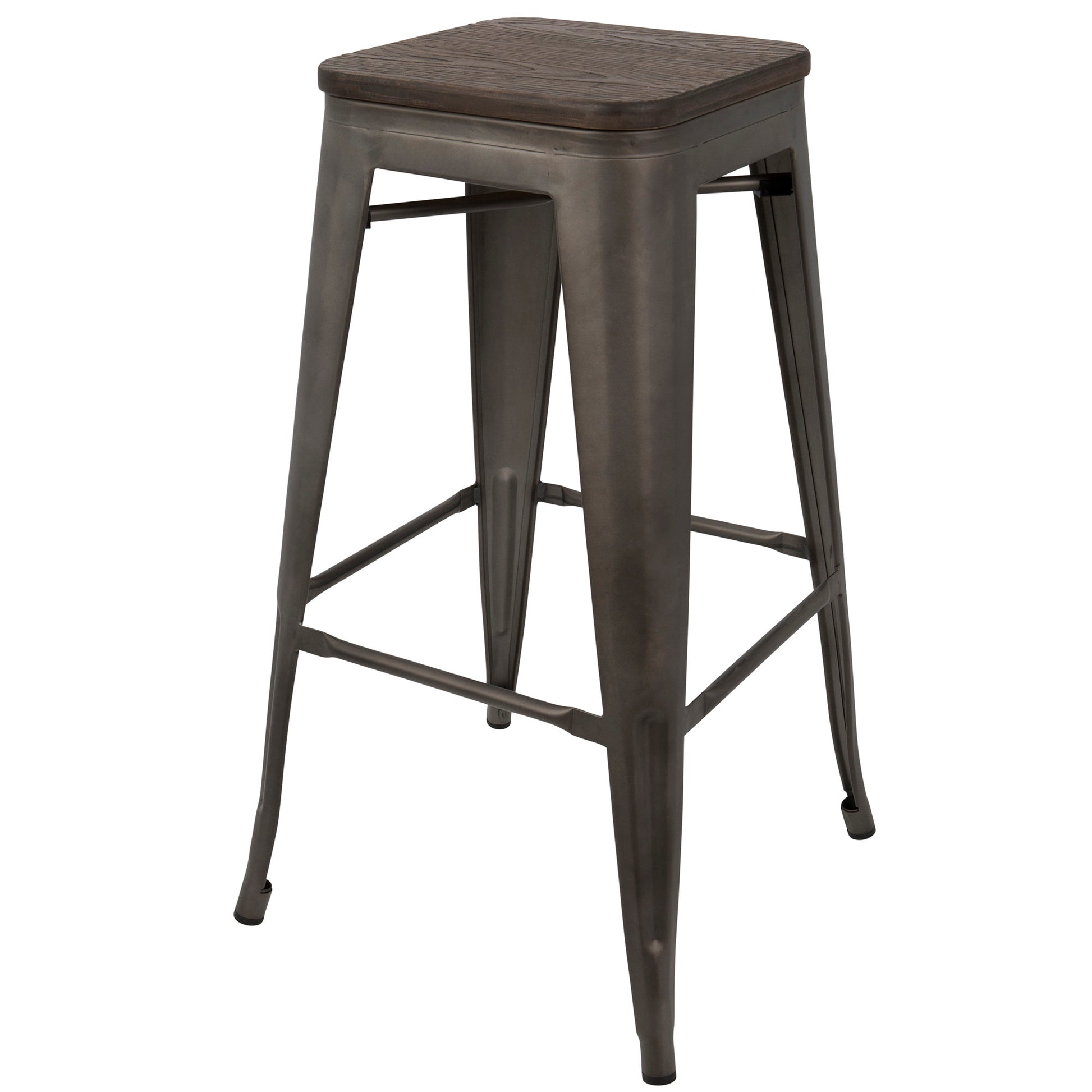 Oregon Barstool - Set of 2 By LumiSource - BS-TW-OR DK+AN2 | Bar Stools | Modishstore - 7