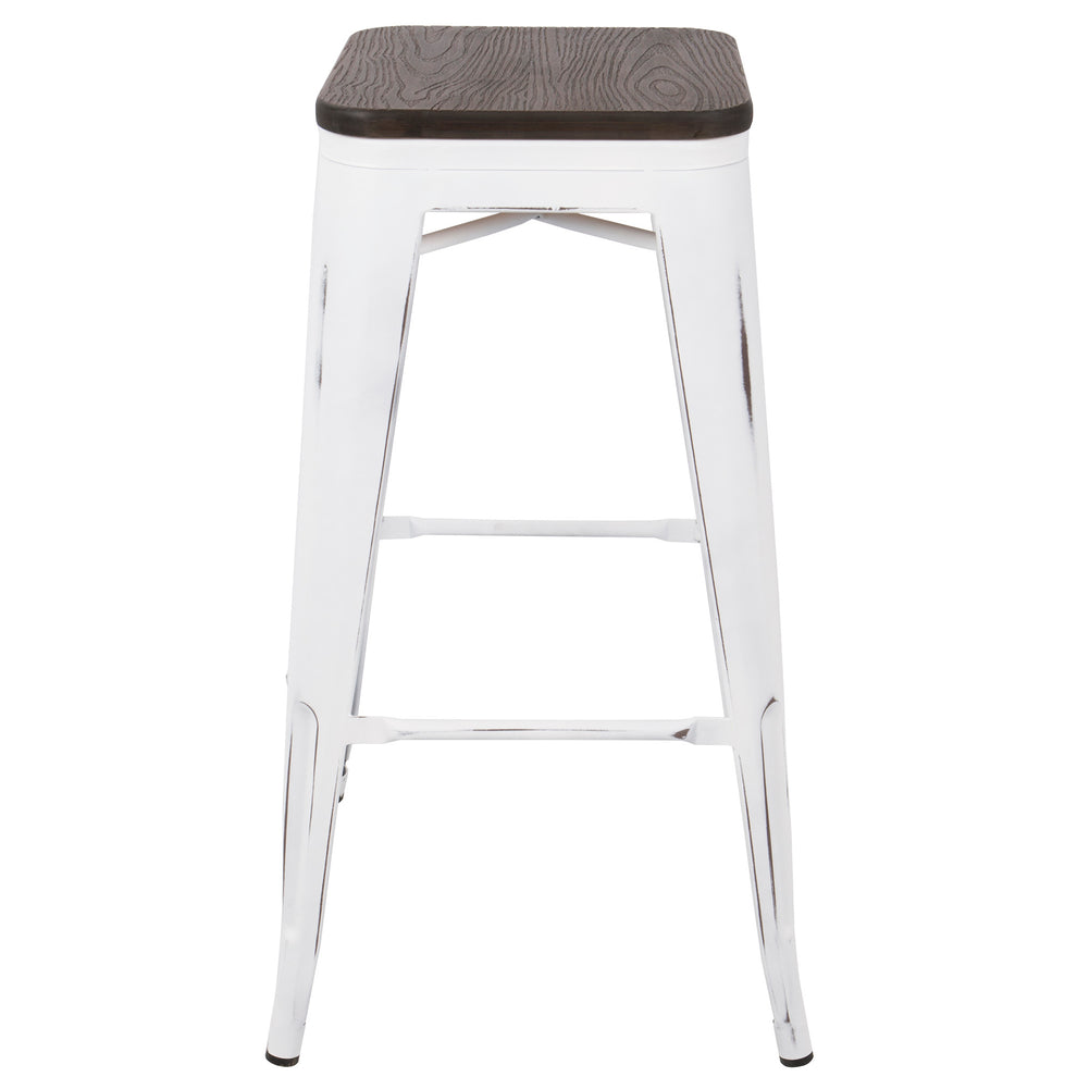 Oregon Barstool - Set of 2 By LumiSource - BS-TW-OR DK+AN2 | Bar Stools | Modishstore - 16