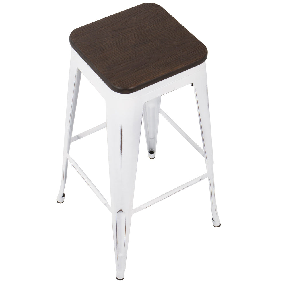 Oregon Barstool - Set of 2 By LumiSource - BS-TW-OR DK+AN2 | Bar Stools | Modishstore - 18