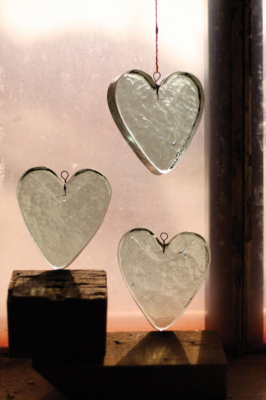 Glass Heart Ornament Set Of 4 By Kalalou | Ornaments | Modishstore