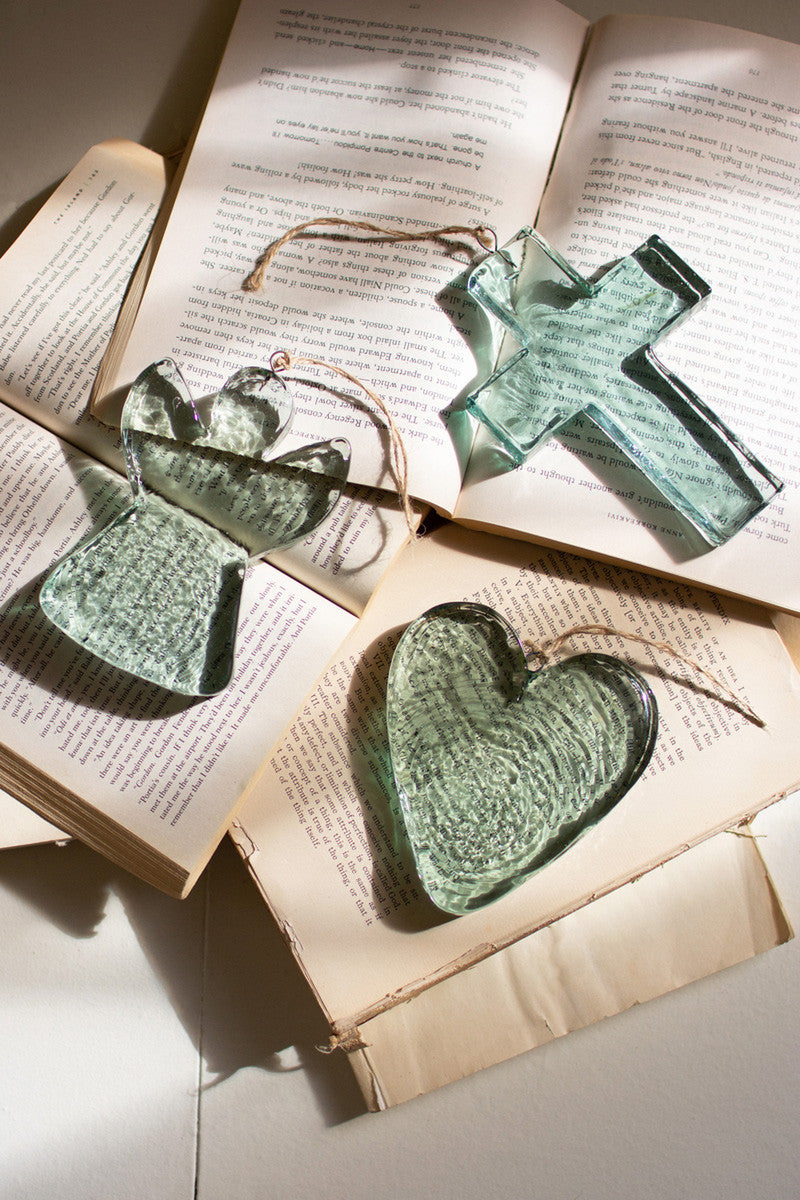 Glass Heart Ornament Set Of 4 By Kalalou | Ornaments | Modishstore - 2