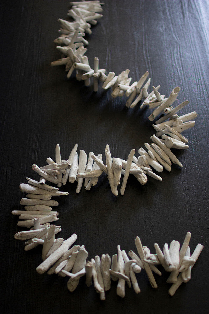 White-Washed Driftwood Garland (Min 2) By Kalalou | Garland & Wreath | Modishstore - 3