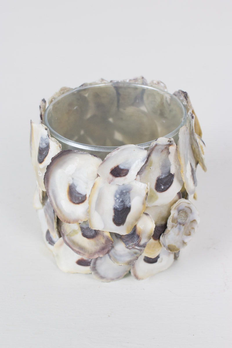 Oyster Shell Round Candle Holder Set Of 4 By Kalalou | Candle Holders | Modishstore - 2