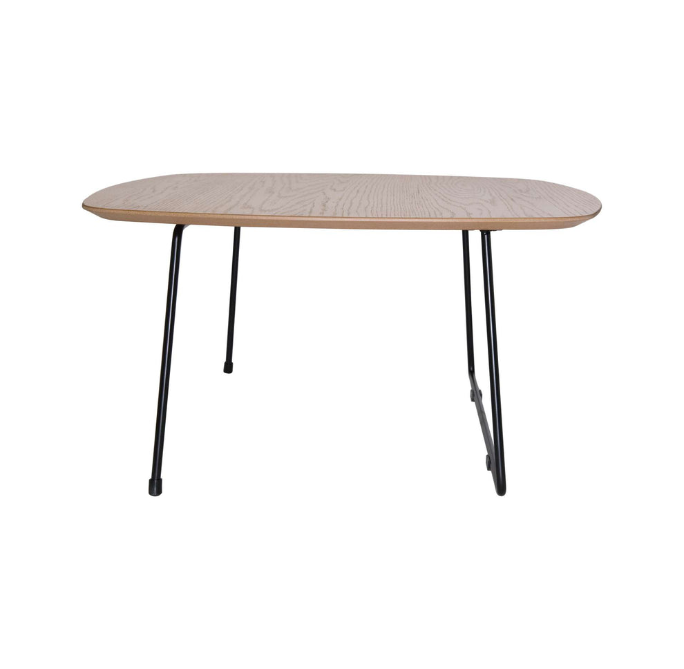 LeisureMod Pemborke Mid Century Modern Square Coffee Table with Wood Top and Powder Coated Iron Frame | Coffee Tables | Modishstore - 5