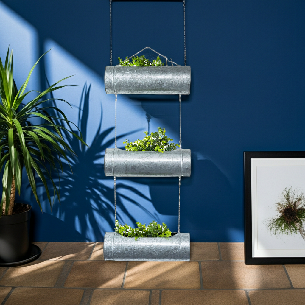 Cera Metal 3 Tiered Hanging Planter/Wall Planter