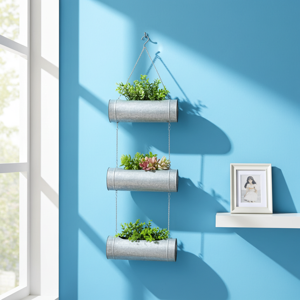 Cera Metal 3 Tiered Hanging Planter/Wall Planter