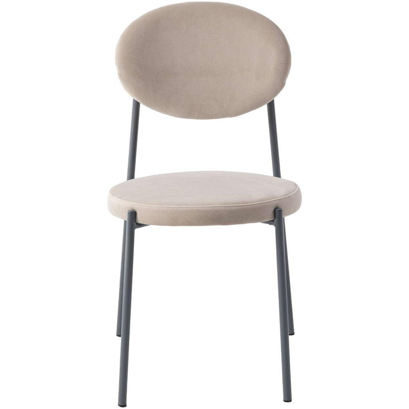 LeisureMod Euston Modern Velvet Dining Chair with Grey Steel Frame | Dining Chairs | Modishstore - 3