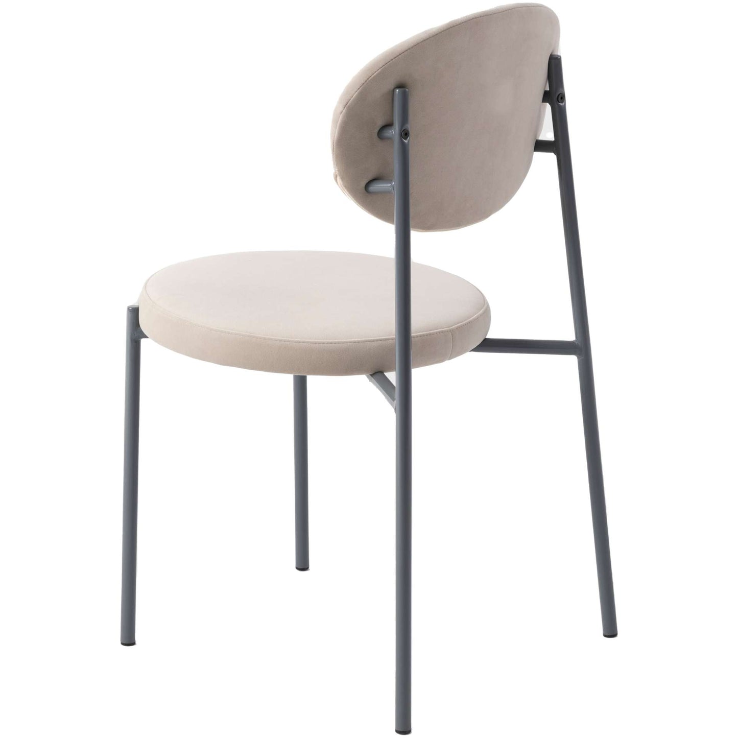 LeisureMod Euston Modern Velvet Dining Chair with Grey Steel Frame | Dining Chairs | Modishstore - 6