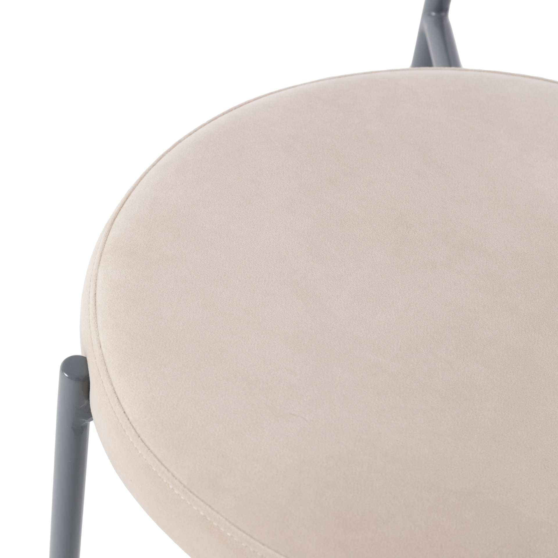 LeisureMod Euston Modern Velvet Dining Chair with Grey Steel Frame | Dining Chairs | Modishstore - 8