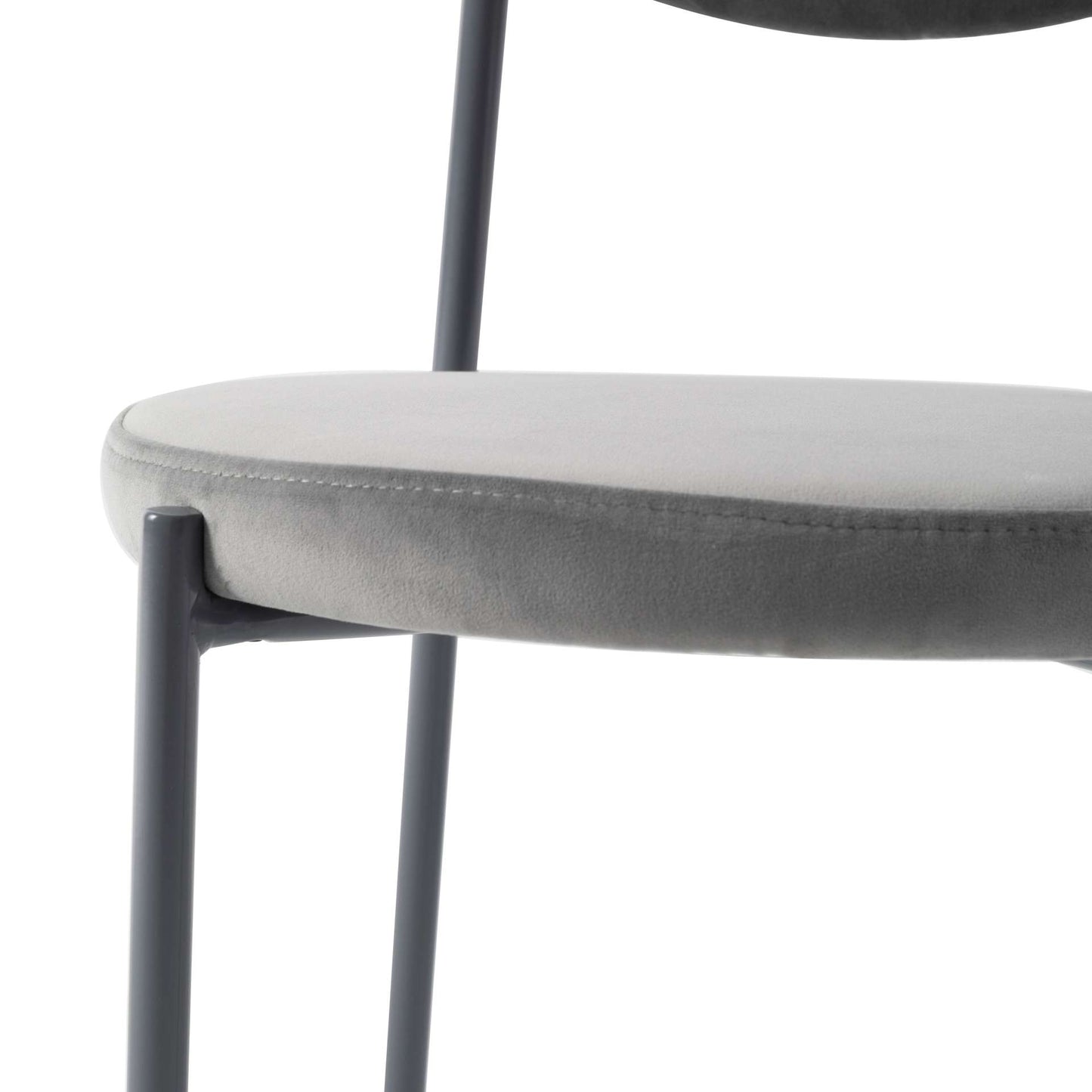 LeisureMod Euston Modern Velvet Dining Chair with Grey Steel Frame | Dining Chairs | Modishstore - 31