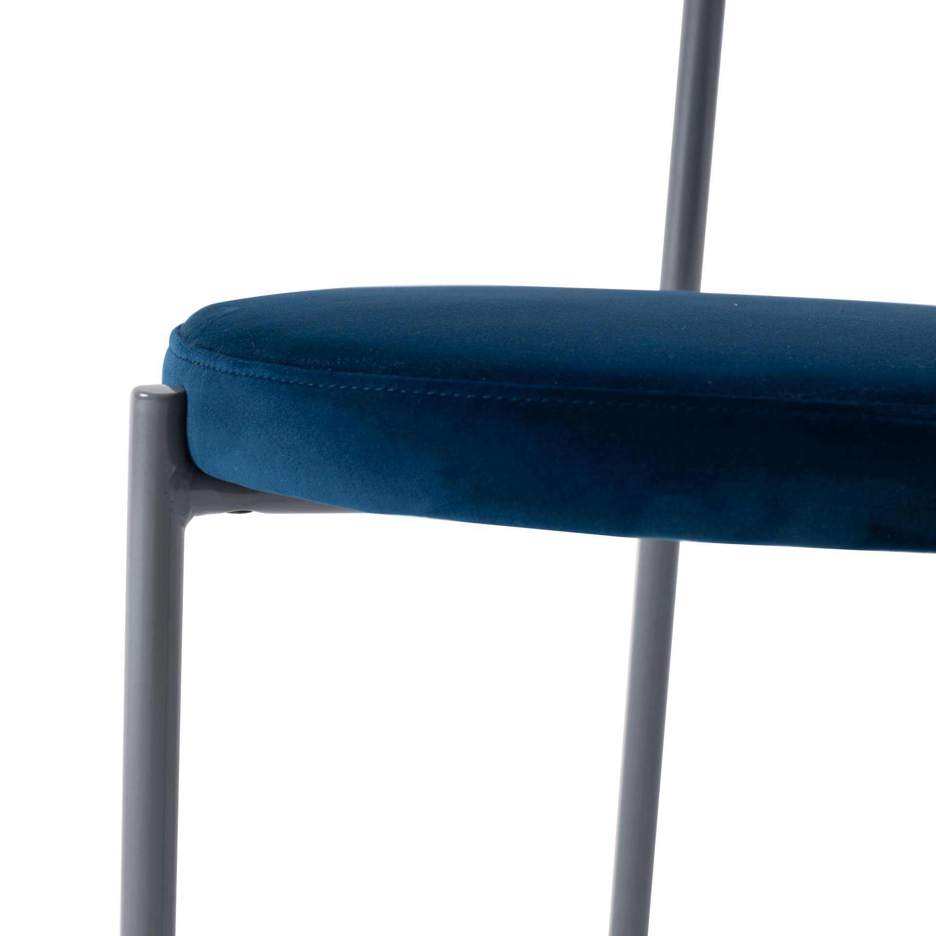 LeisureMod Euston Modern Velvet Dining Chair with Grey Steel Frame | Dining Chairs | Modishstore - 41