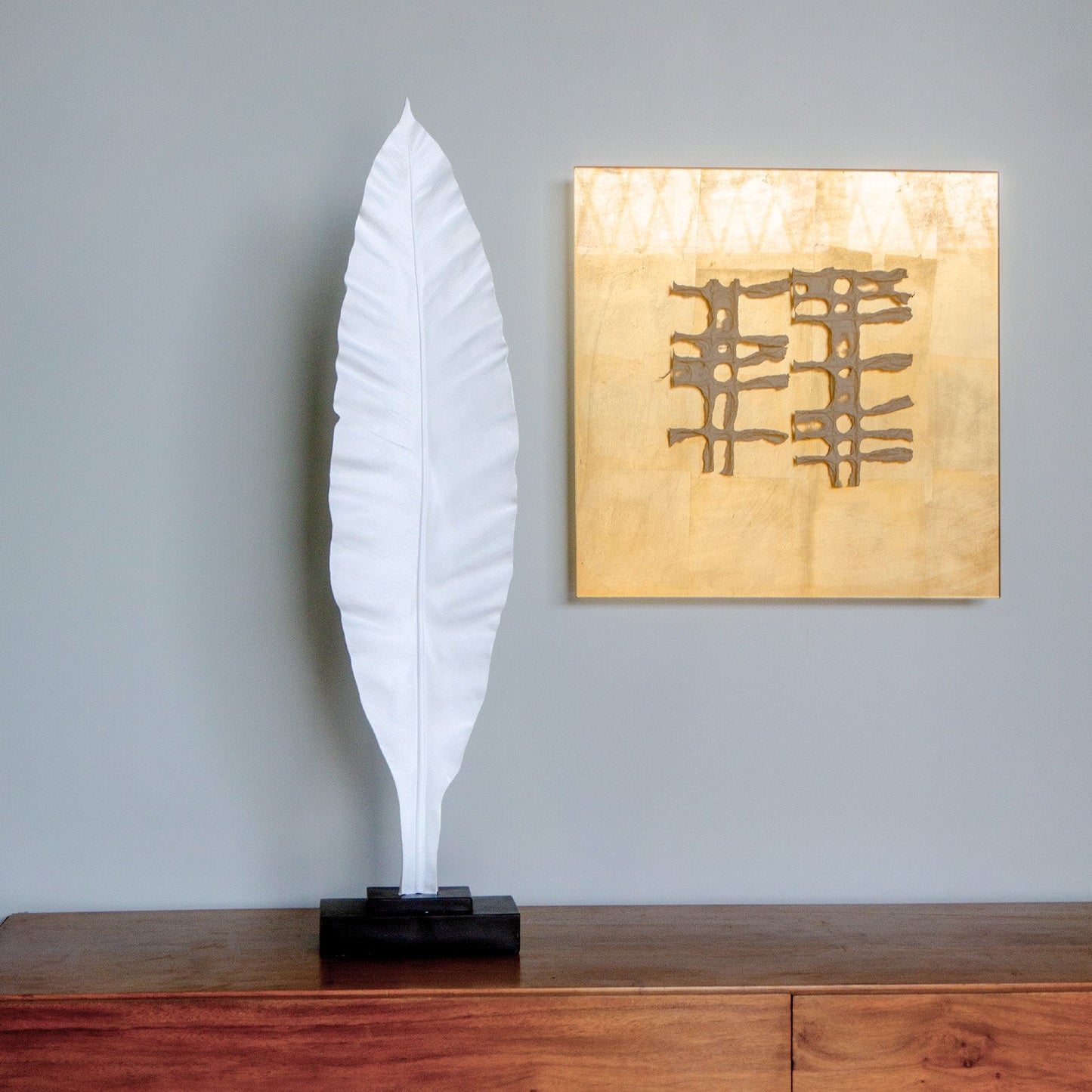 Leaf Sculpture 32.5"H (additional freight required) By Gold Leaf | Sculptures | Modishstore - 7