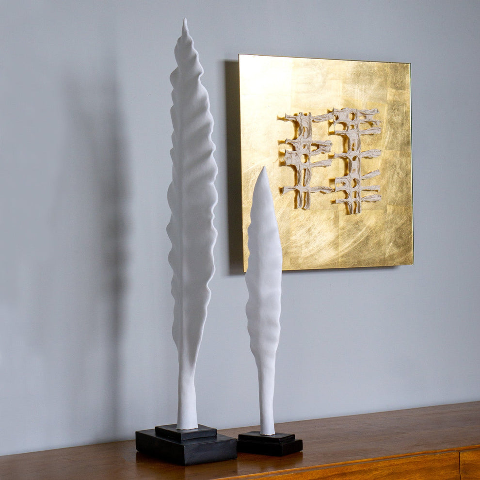 Leaf Sculpture 21.75"H, Set of 2 By Gold Leaf | Sculptures | Modishstore - 8