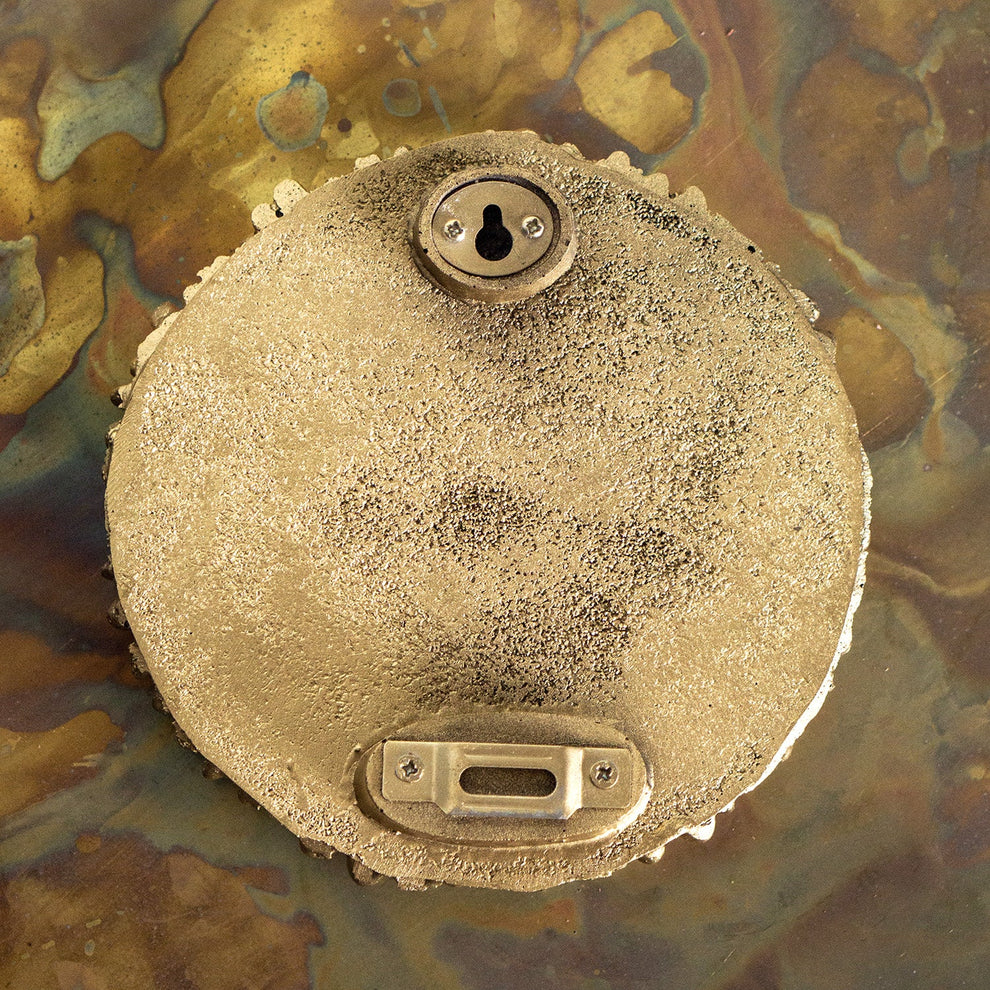 River Rock 6.75"D Wall Medallion, Gold Painted By Gold Leaf | Wall Art | Modishstore - 5