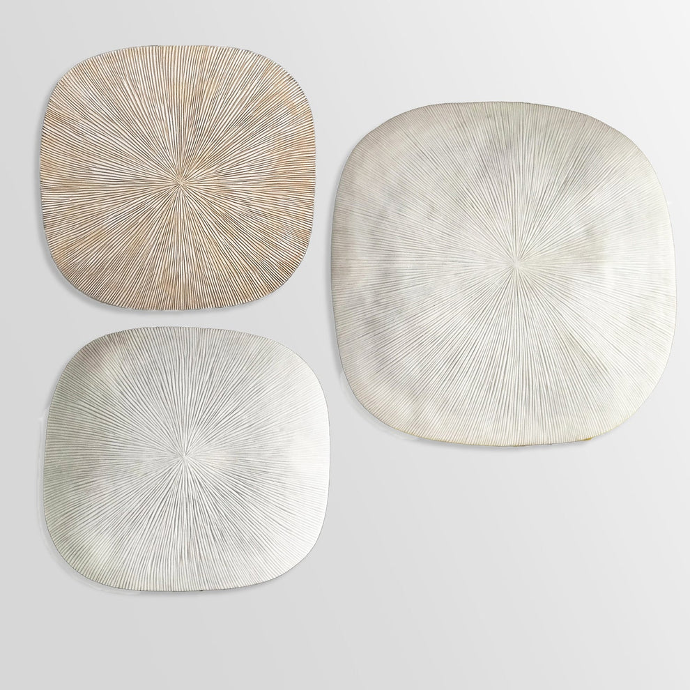 Groove 28.5"SQ, Cream By Gold Leaf | Wall Art | Modishstore - 3