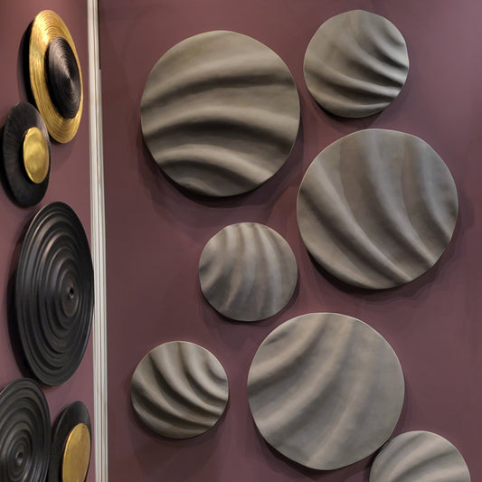 Cascade 28.5"D, Grey DK By Gold Leaf | Wall Art | Modishstore - 1