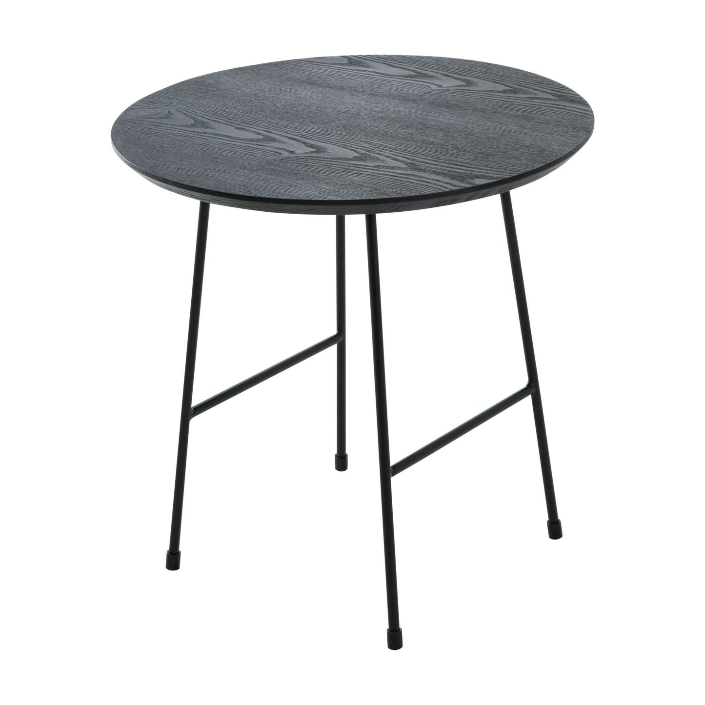 LeisureMod Rossmore Mid Century Modern Round Side Table With Black Steel Frame | Side Tables | Modishstore - 8
