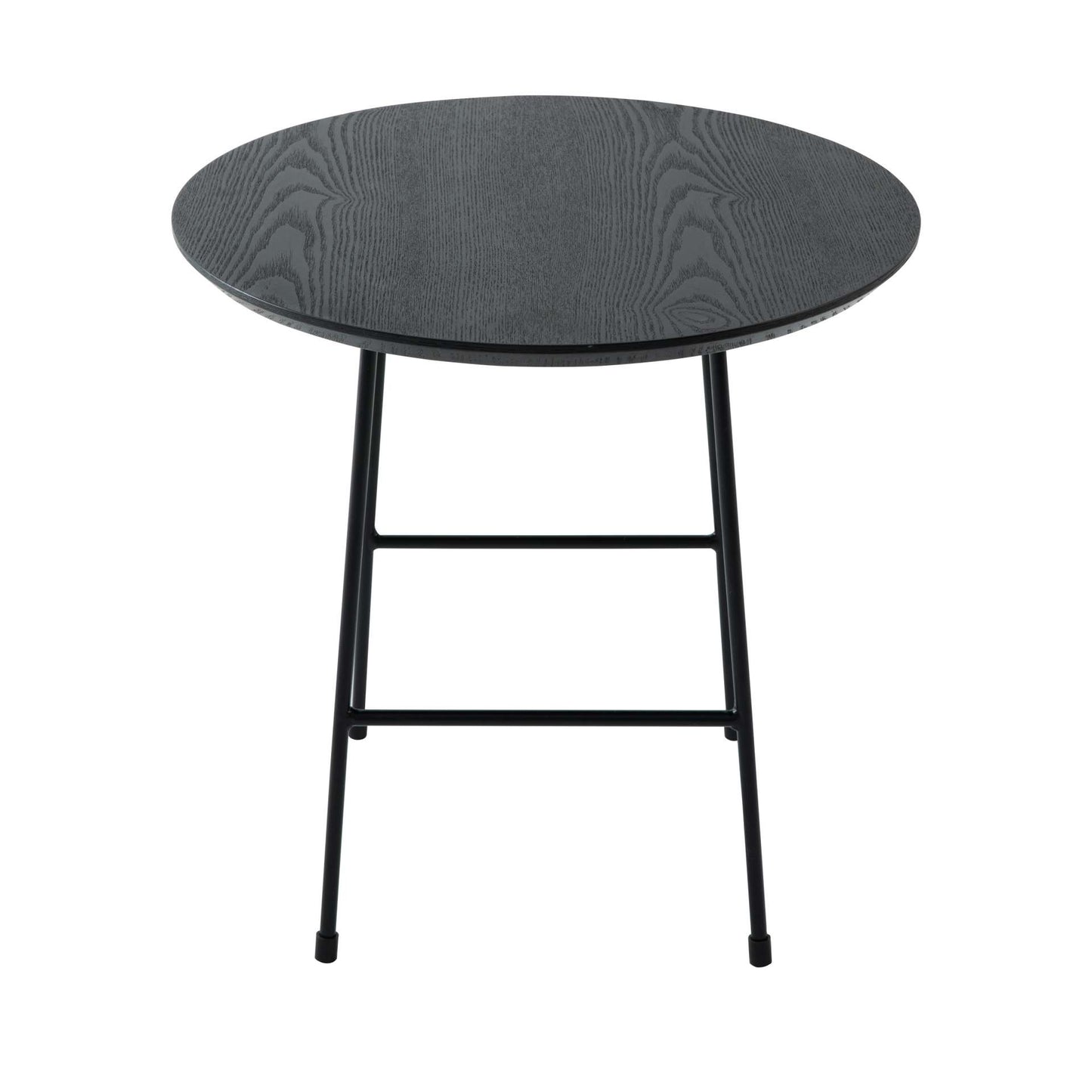 LeisureMod Rossmore Mid Century Modern Round Side Table With Black Steel Frame | Side Tables | Modishstore - 12