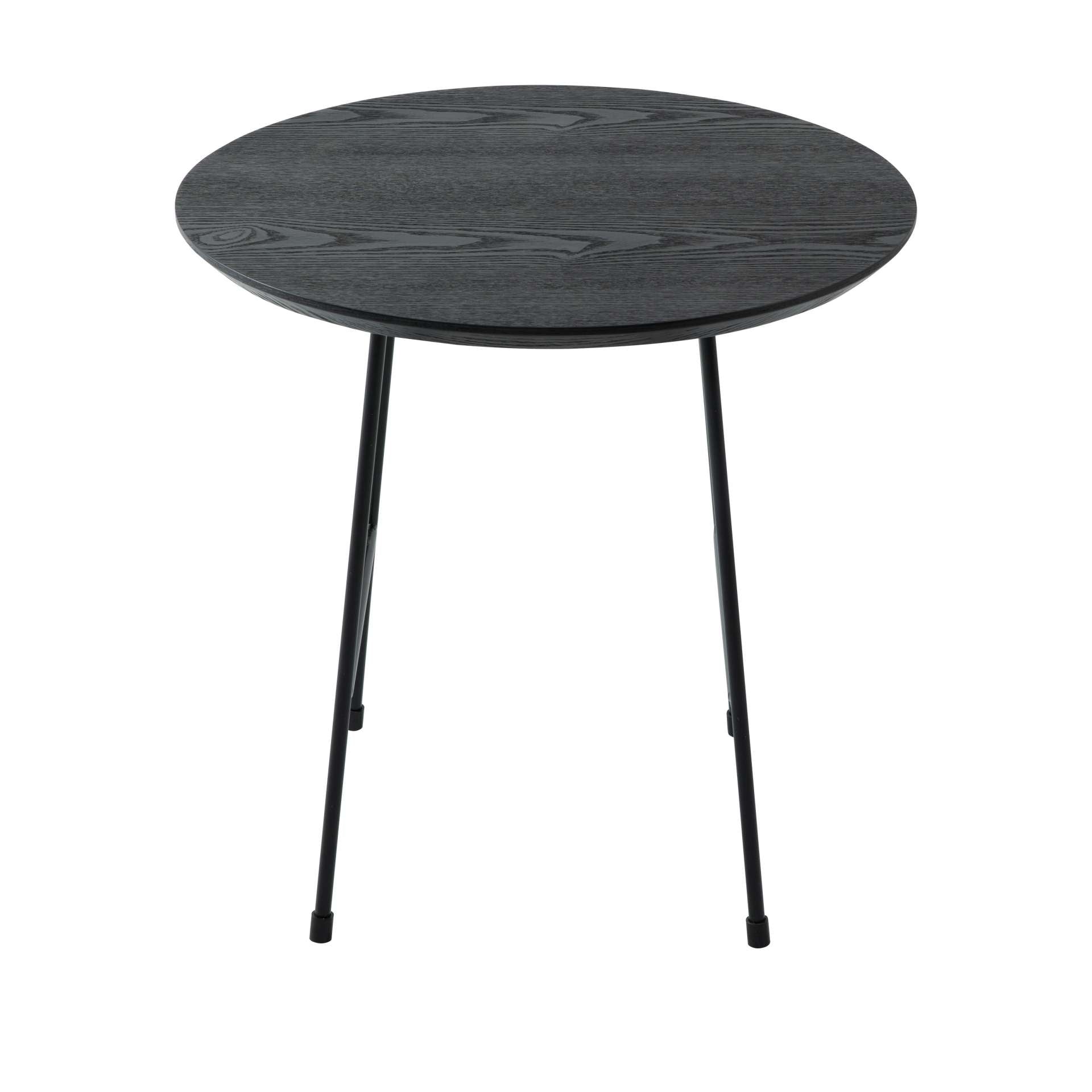LeisureMod Rossmore Mid Century Modern Round Side Table With Black Steel Frame | Side Tables | Modishstore - 13