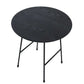 LeisureMod Rossmore Mid Century Modern Round Side Table With Black Steel Frame | Side Tables | Modishstore - 14