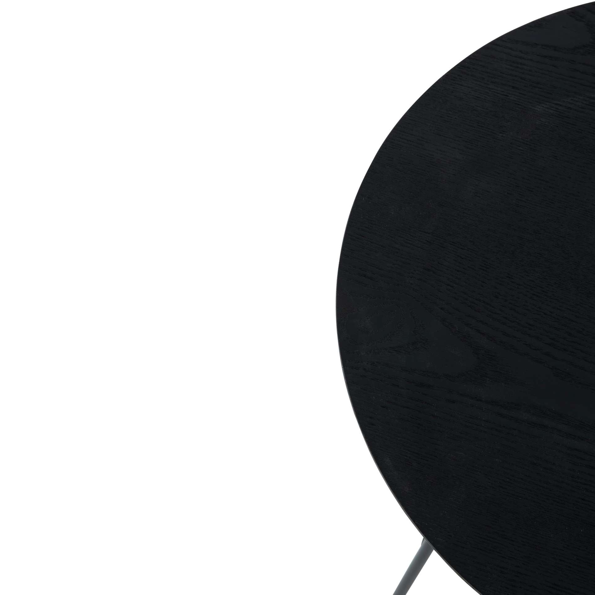 LeisureMod Rossmore Mid Century Modern Round Side Table With Black Steel Frame | Side Tables | Modishstore - 16