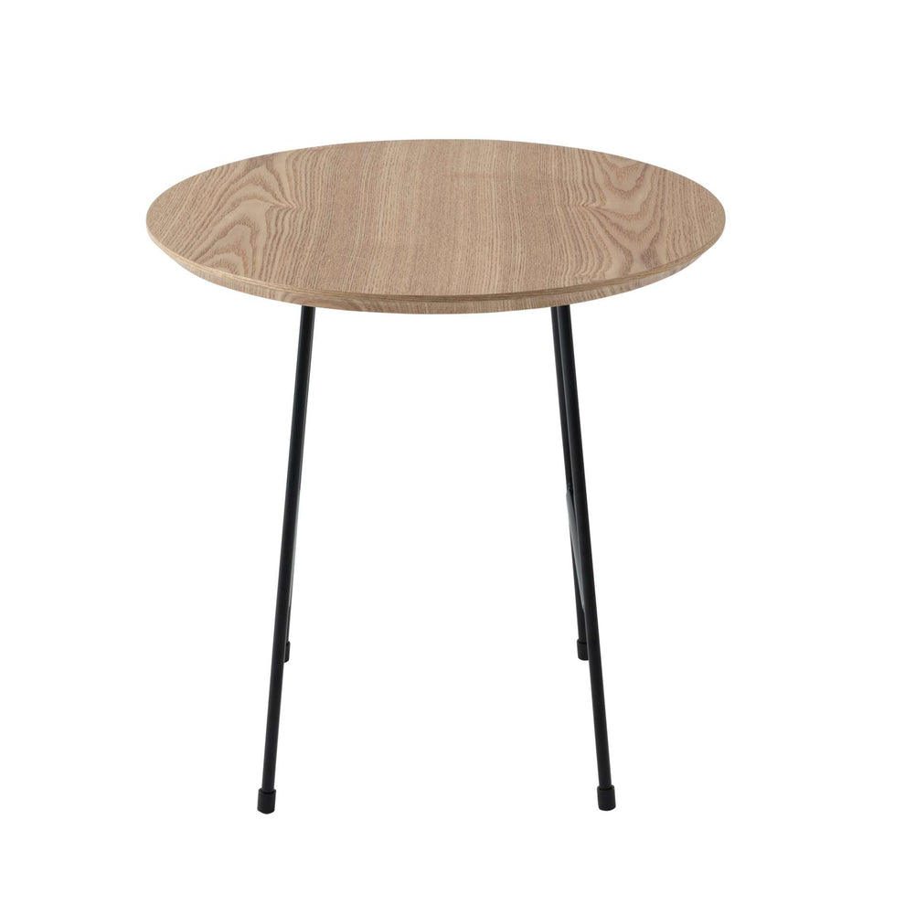 LeisureMod Rossmore Mid Century Modern Round Side Table With Black Steel Frame | Side Tables | Modishstore - 5