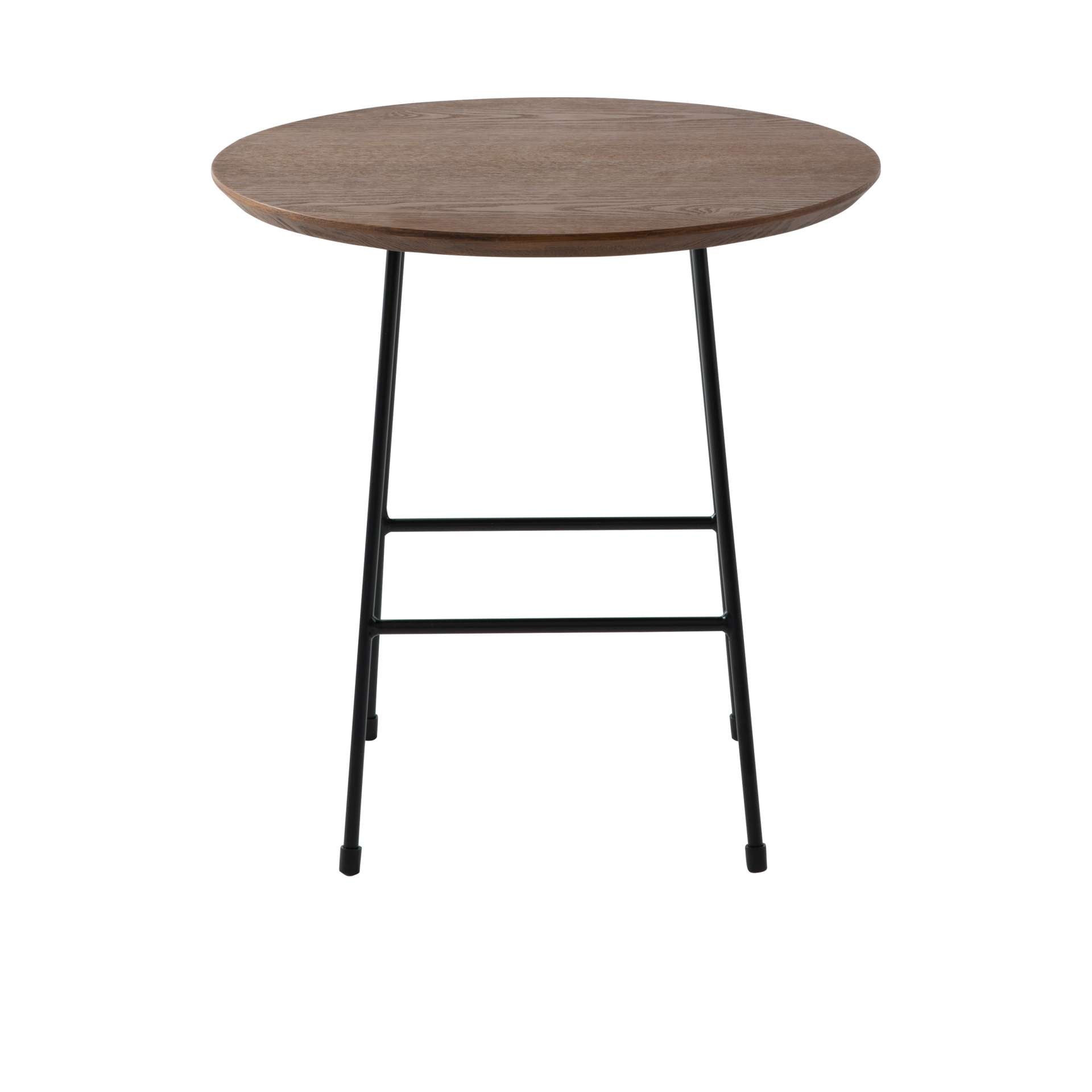 LeisureMod Rossmore Mid Century Modern Round Side Table With Black Steel Frame | Side Tables | Modishstore - 18