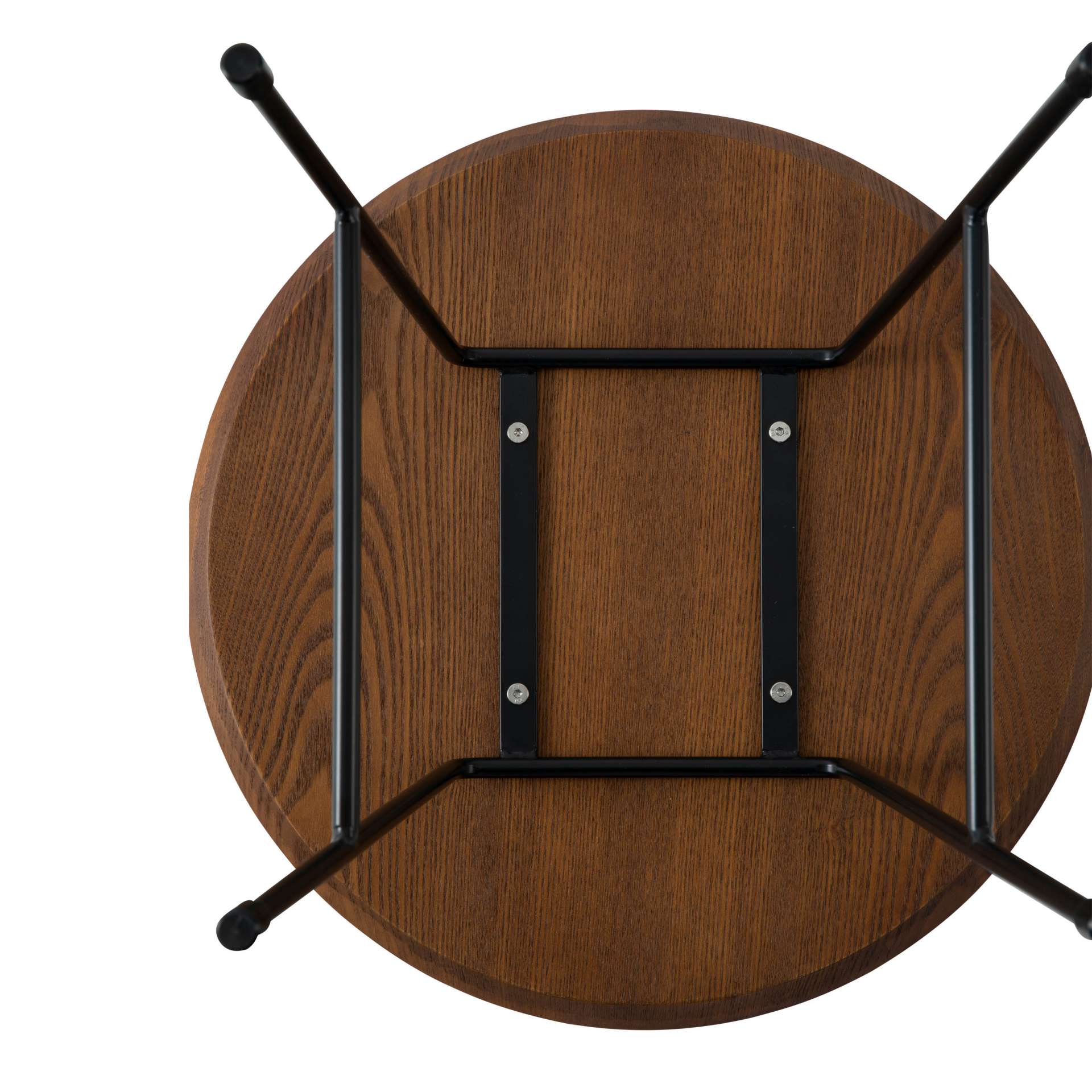 LeisureMod Rossmore Mid Century Modern Round Side Table With Black Steel Frame | Side Tables | Modishstore - 21