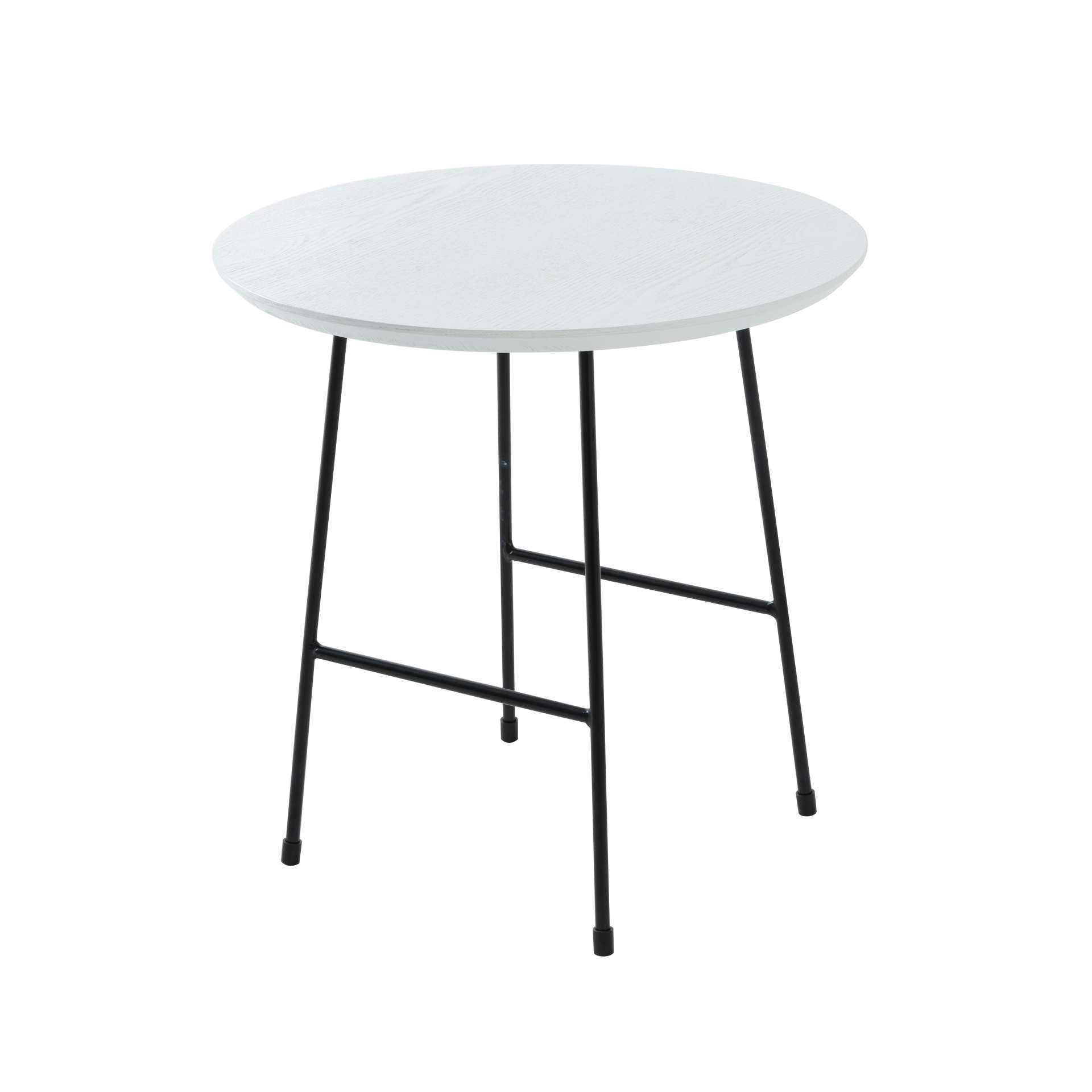 LeisureMod Rossmore Mid Century Modern Round Side Table With Black Steel Frame | Side Tables | Modishstore - 25