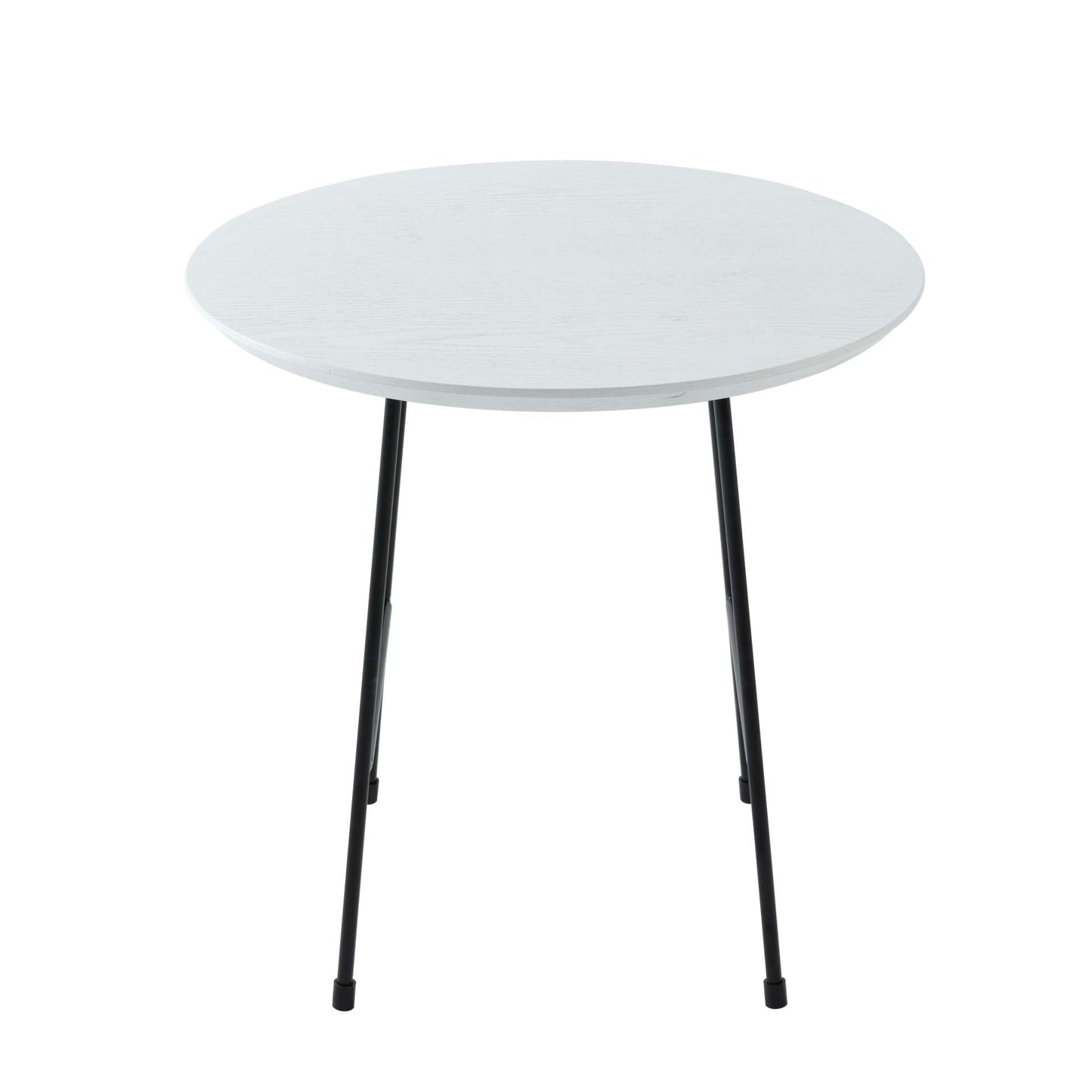LeisureMod Rossmore Mid Century Modern Round Side Table With Black Steel Frame | Side Tables | Modishstore - 27