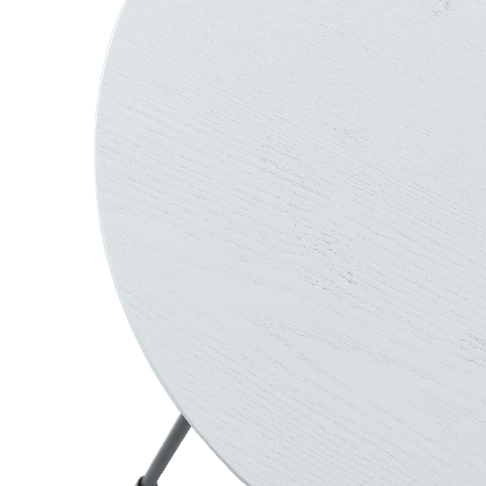 LeisureMod Rossmore Mid Century Modern Round Side Table With Black Steel Frame | Side Tables | Modishstore - 28