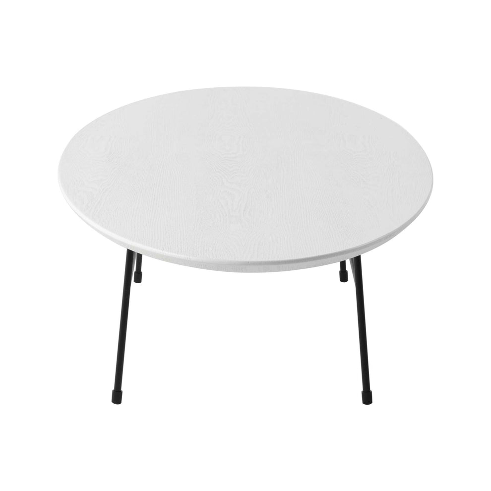 LeisureMod Rossmore Oval Coffee Table with Ash Veneer Top and Black Powder Coated Steel Frame | Coffee Tables | Modishstore - 22