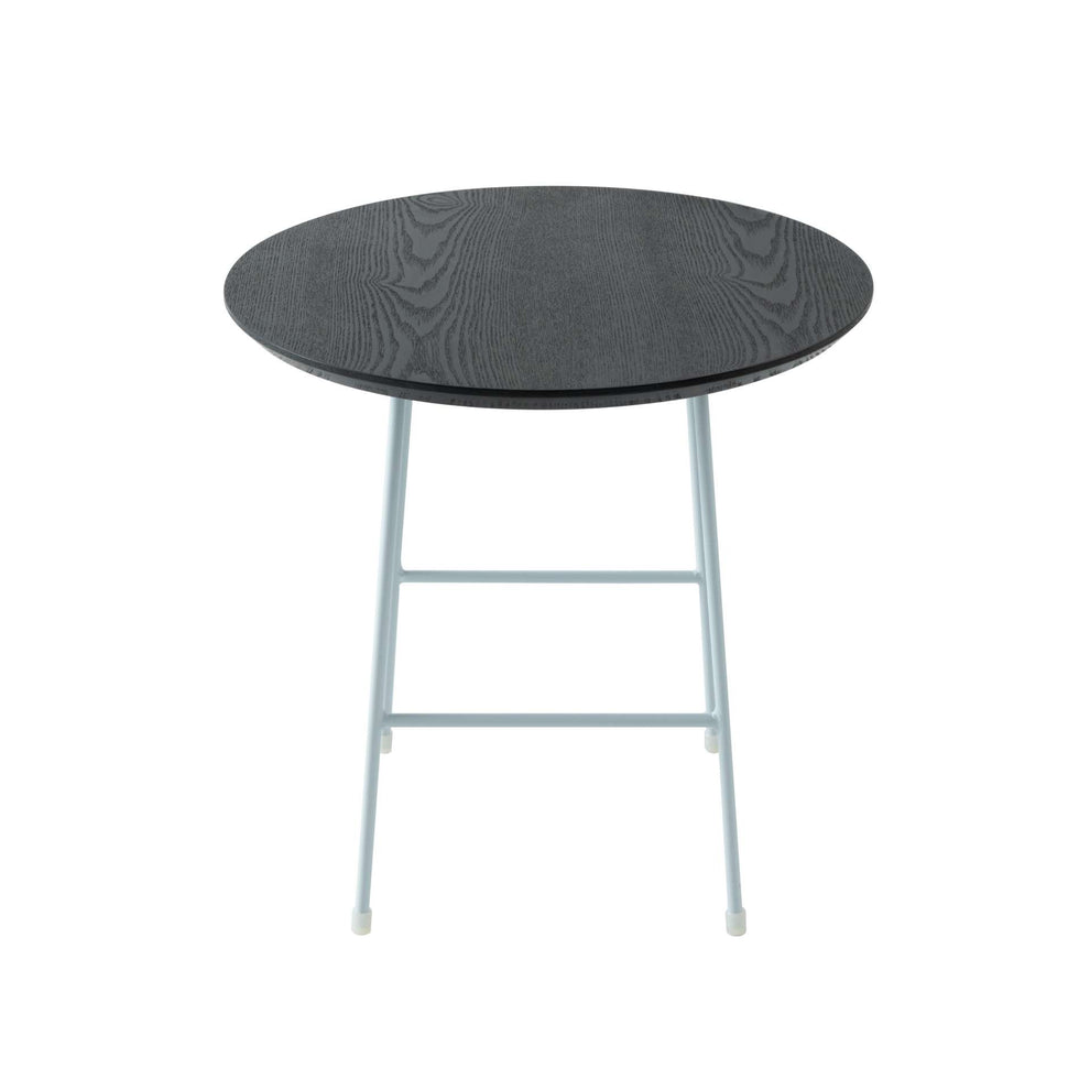 LeisureMod Rossmore Mid Century Modern Round Side Table With White Steel Frame | Side Tables | Modishstore - 10