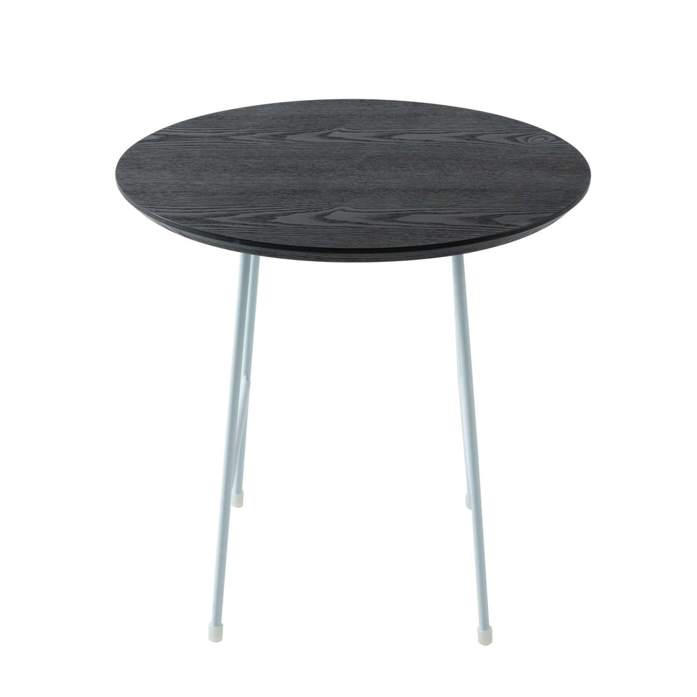 LeisureMod Rossmore Mid Century Modern Round Side Table With White Steel Frame | Side Tables | Modishstore - 11
