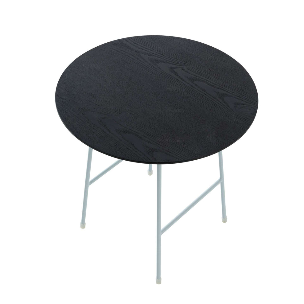 LeisureMod Rossmore Mid Century Modern Round Side Table With White Steel Frame | Side Tables | Modishstore - 12