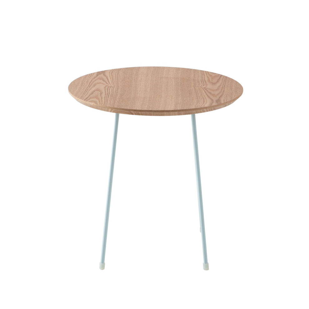 LeisureMod Rossmore Mid Century Modern Round Side Table With White Steel Frame | Side Tables | Modishstore - 4