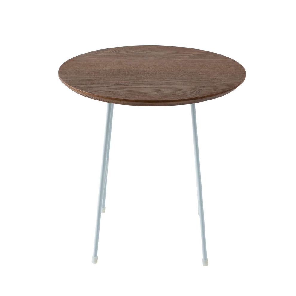LeisureMod Rossmore Mid Century Modern Round Side Table With White Steel Frame | Side Tables | Modishstore - 16