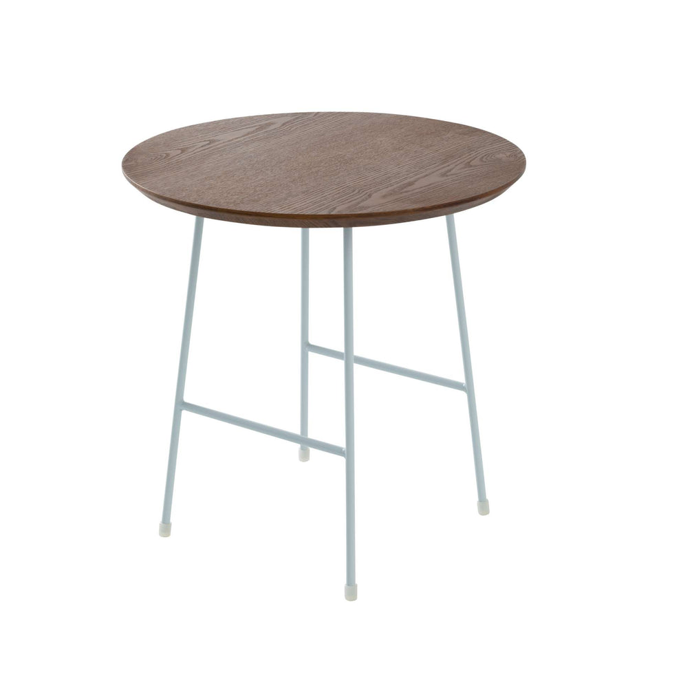 LeisureMod Rossmore Mid Century Modern Round Side Table With White Steel Frame | Side Tables | Modishstore - 19