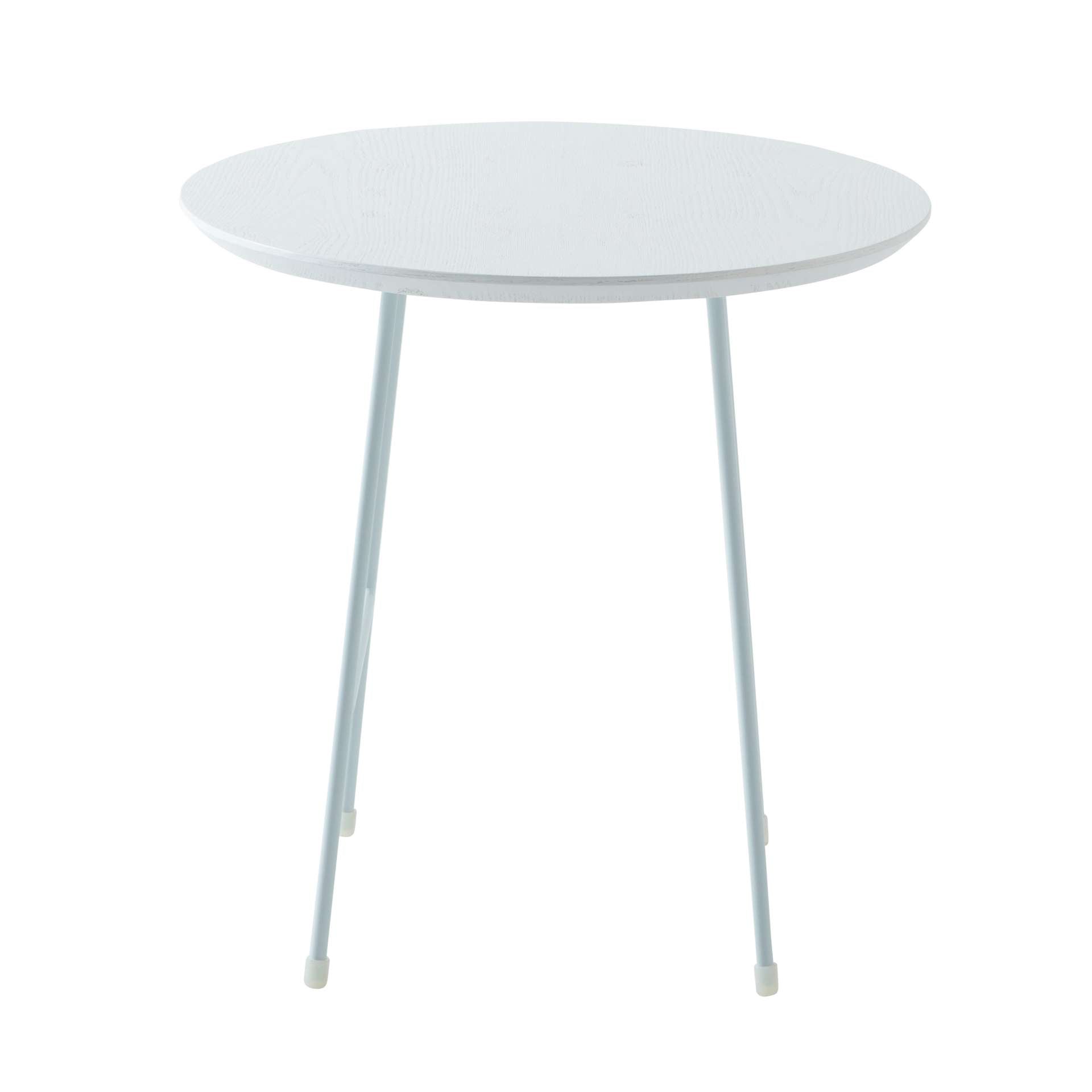 LeisureMod Rossmore Mid Century Modern Round Side Table With White Steel Frame | Side Tables | Modishstore - 27