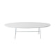 LeisureMod Rossmore Oval Coffee Table with Ash Veneer Top and White Powder Coated Steel Frame | Coffee Tables | Modishstore - 20