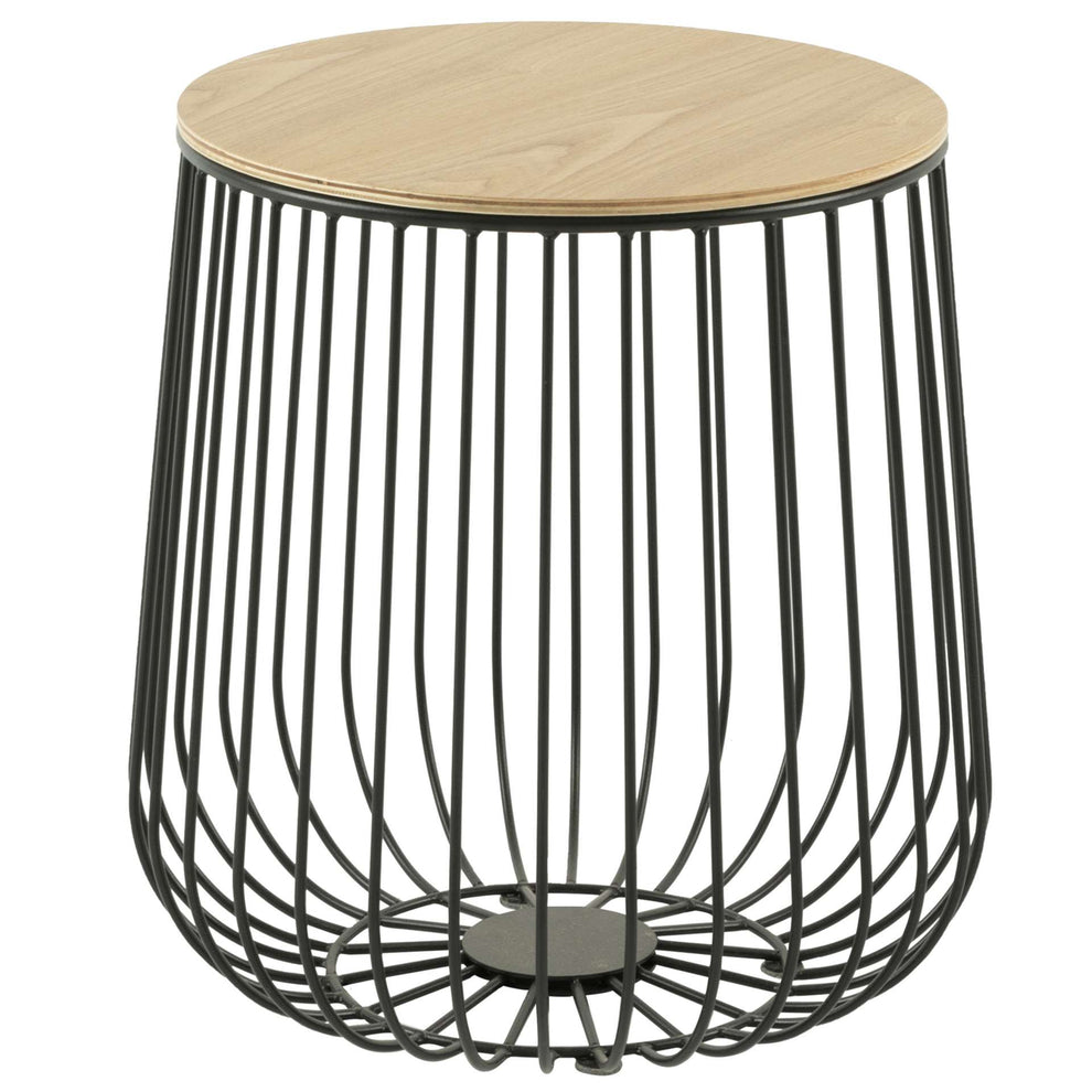 LeisureMod Runswick Modern Wood Top End Table With Metal Base | Side Tables | Modishstore - 9