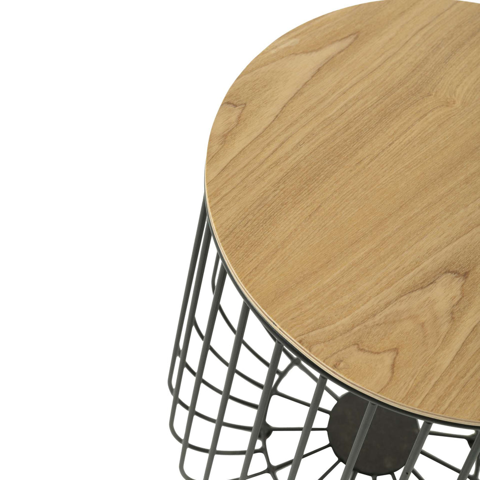 LeisureMod Runswick Modern Wood Top End Table With Metal Base | Side Tables | Modishstore - 12