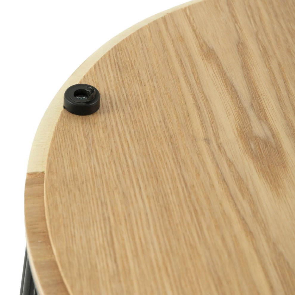 LeisureMod Runswick Modern Wood Top End Table With Metal Base | Side Tables | Modishstore - 13