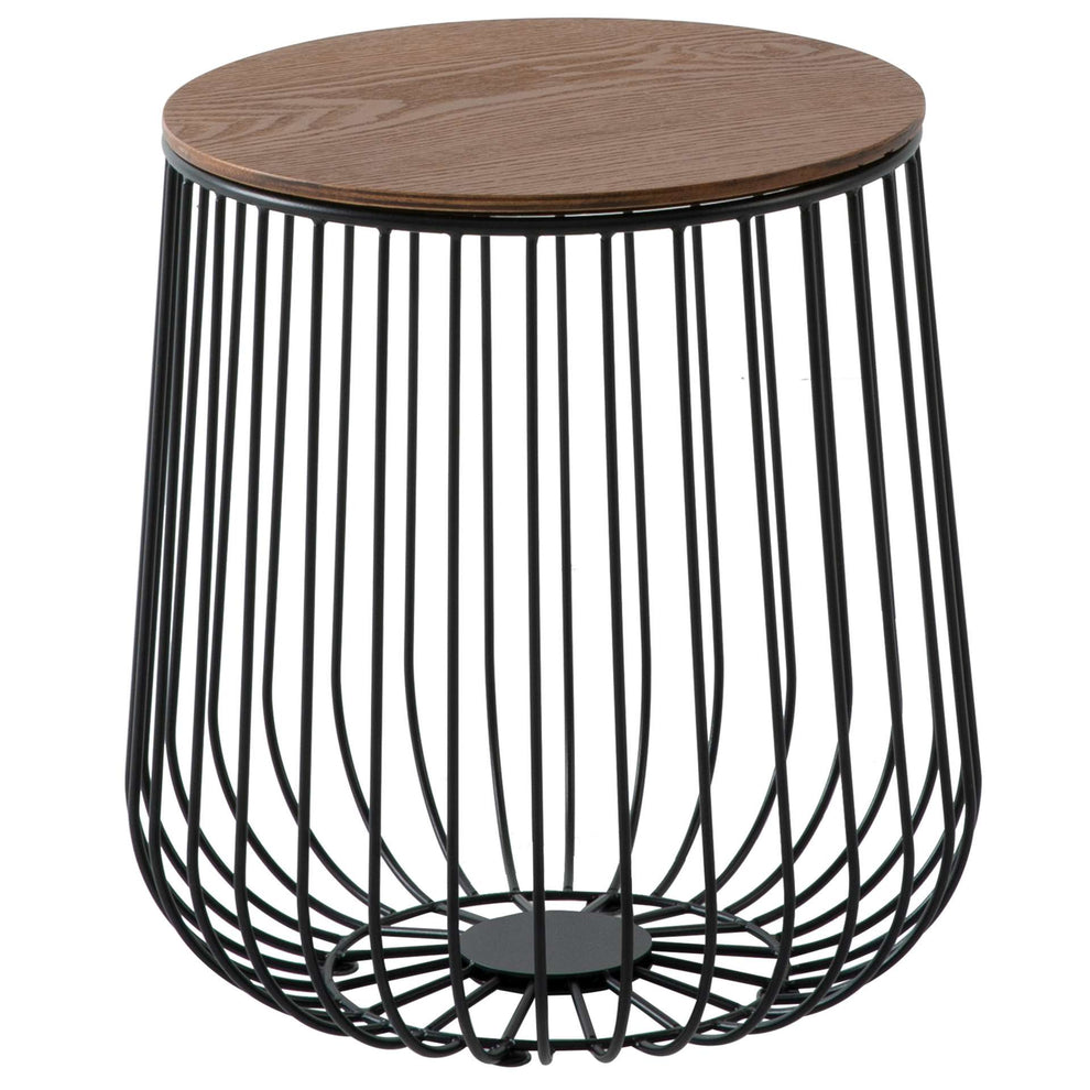 LeisureMod Runswick Modern Wood Top End Table With Metal Base | Side Tables | Modishstore - 17