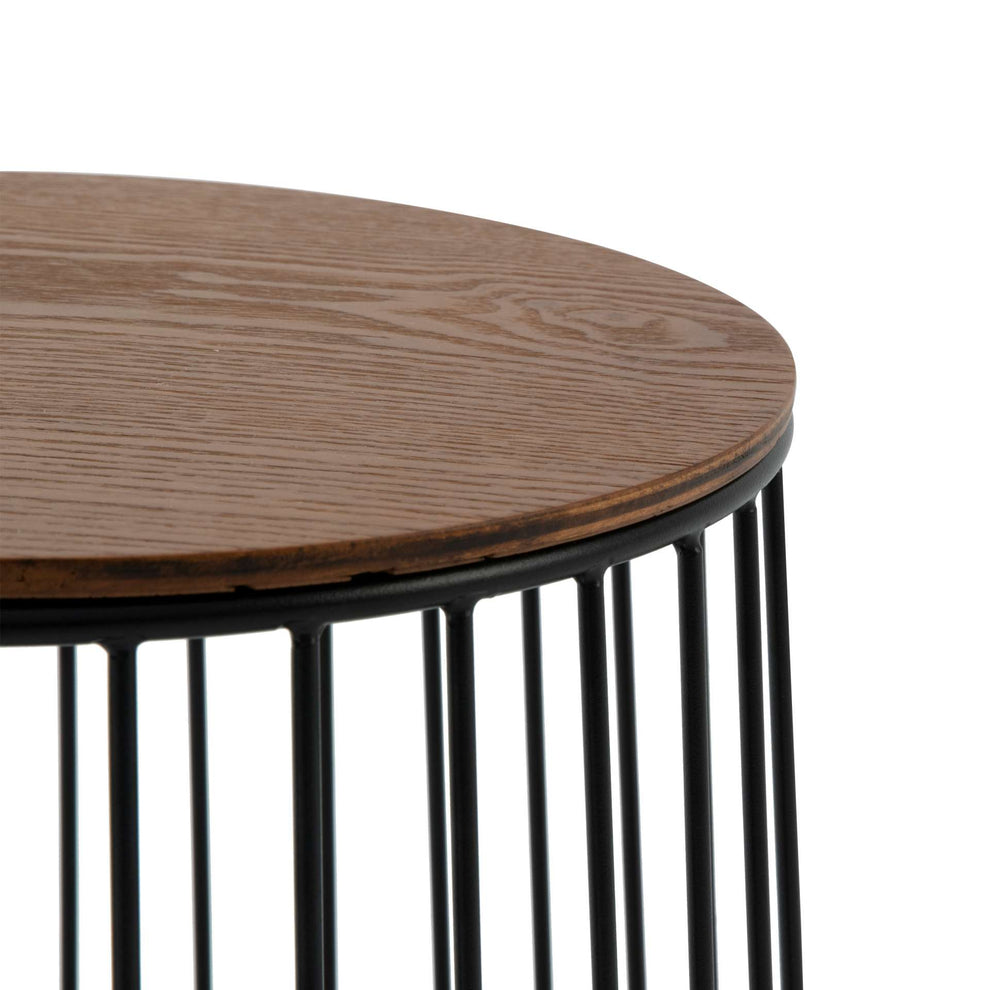 LeisureMod Runswick Modern Wood Top End Table With Metal Base | Side Tables | Modishstore - 19
