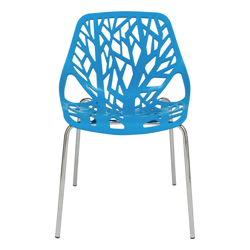 Leisuremod Ravenna Mid-Century Modern 5-Piece Metal Dining Set with 4 Stackable Plastic Chairs | Dining Sets | Modishstore - 26