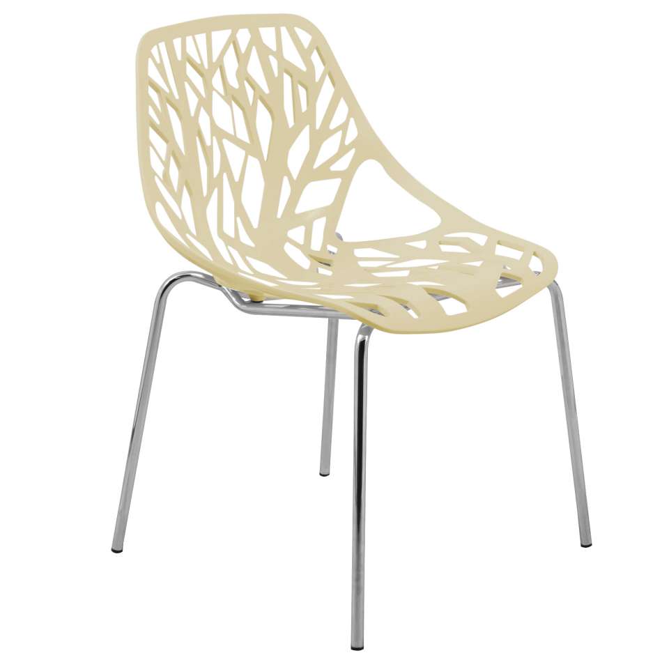 Leisuremod Ravenna Mid-Century Modern 5-Piece Metal Dining Set with 4 Stackable Plastic Chairs | Dining Sets | Modishstore - 41