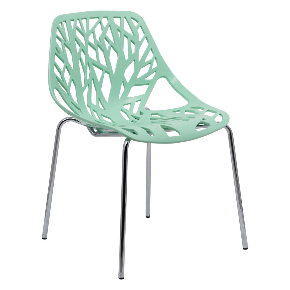 Leisuremod Ravenna Mid-Century Modern 5-Piece Metal Dining Set with 4 Stackable Plastic Chairs | Dining Sets | Modishstore - 70