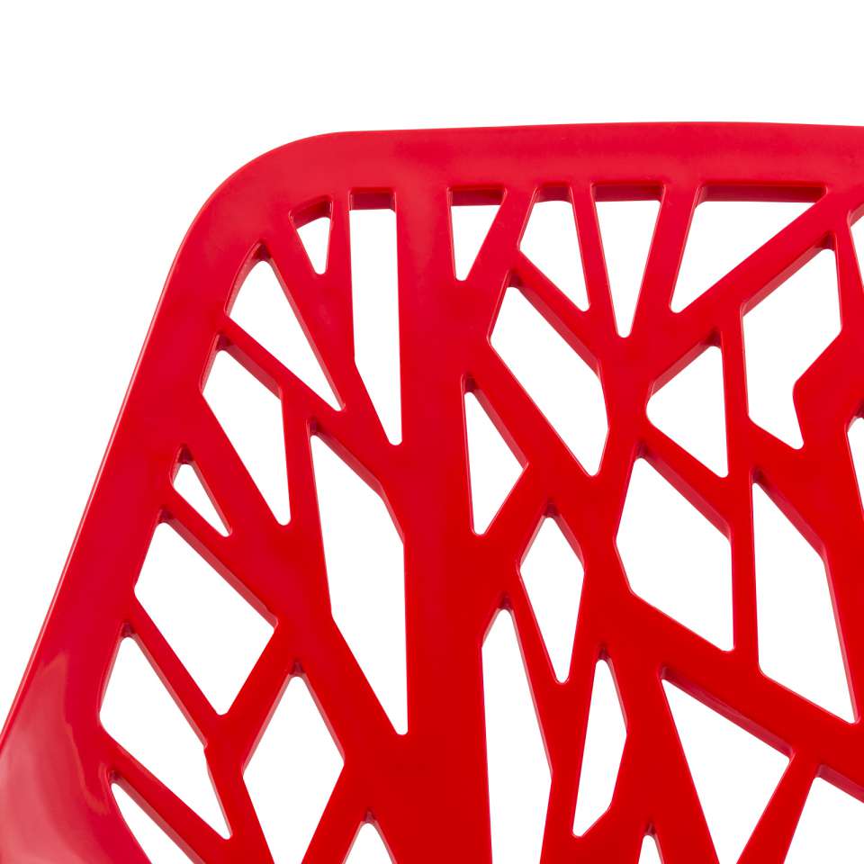 Leisuremod Ravenna Mid-Century Modern 5-Piece Metal Dining Set with 4 Stackable Plastic Chairs | Dining Sets | Modishstore - 104