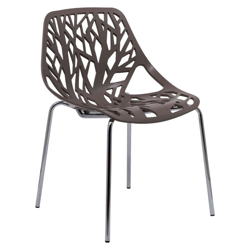Leisuremod Ravenna Mid-Century Modern 5-Piece Metal Dining Set with 4 Stackable Plastic Chairs | Dining Sets | Modishstore - 118